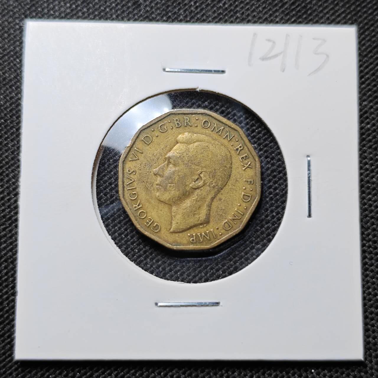 KK钱币收藏小铺 第312期 2月预留时间 周末发货 1943英国3便士 