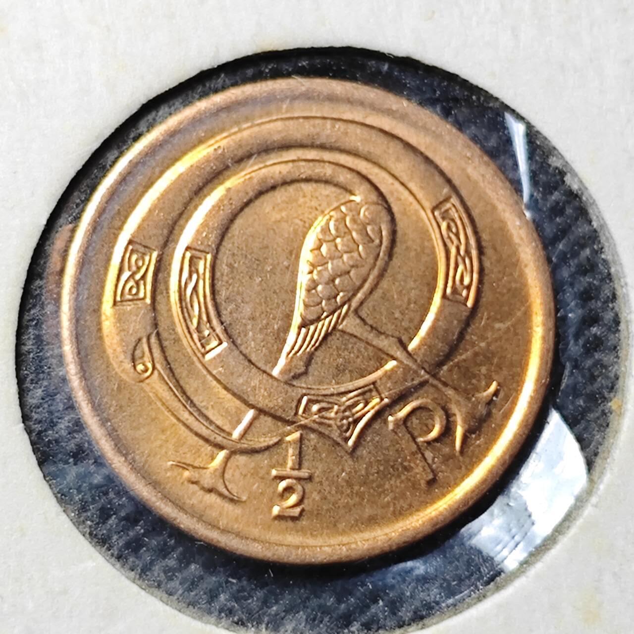 KK钱币收藏小铺 第312期 2月预留时间 周末发货 1968爱尔兰1/2便士 好品