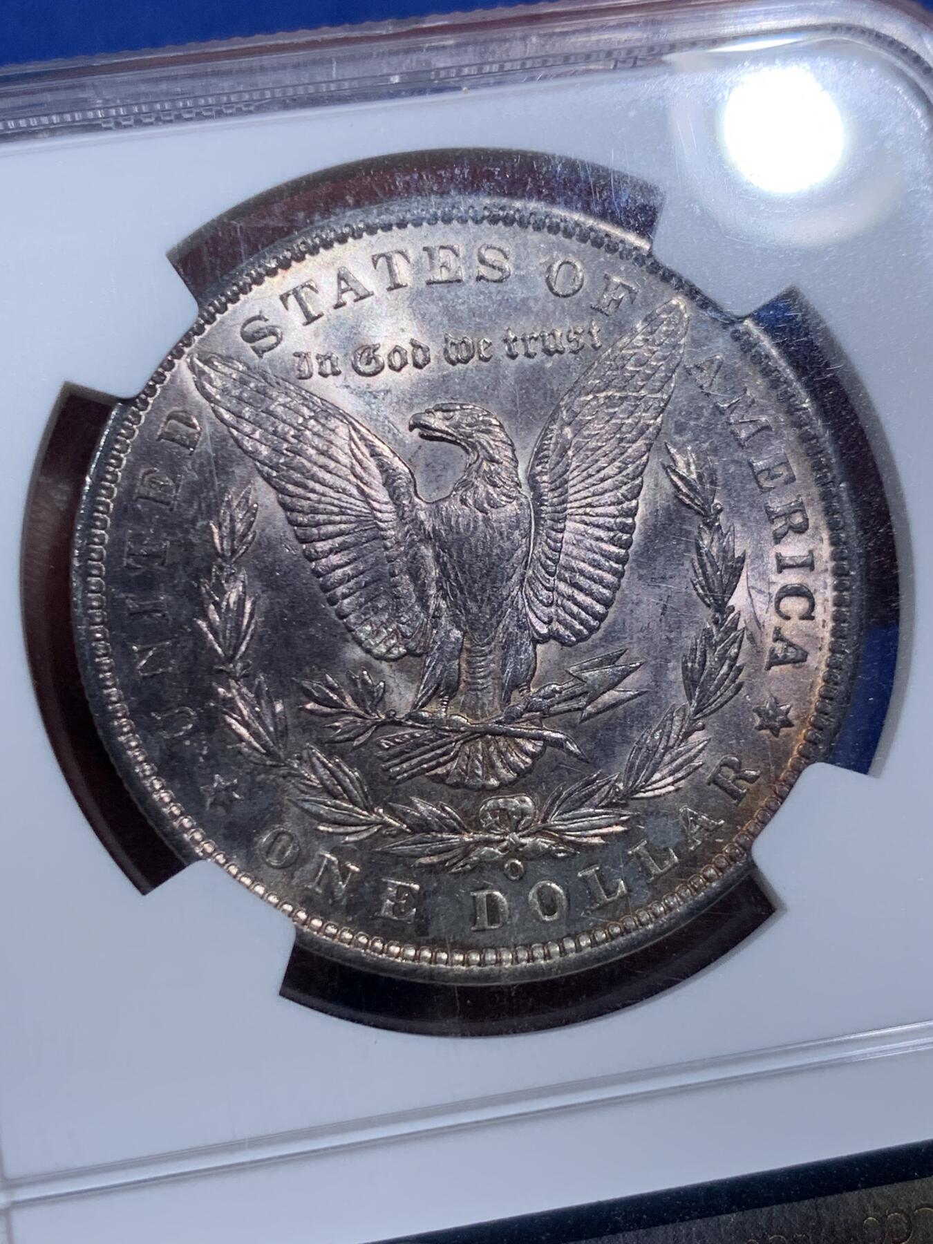 《竞宝斋》第404场 周日，周一，2场连拍 （全场包邮） NGC MS64 美国 1888 O版 摩根银币