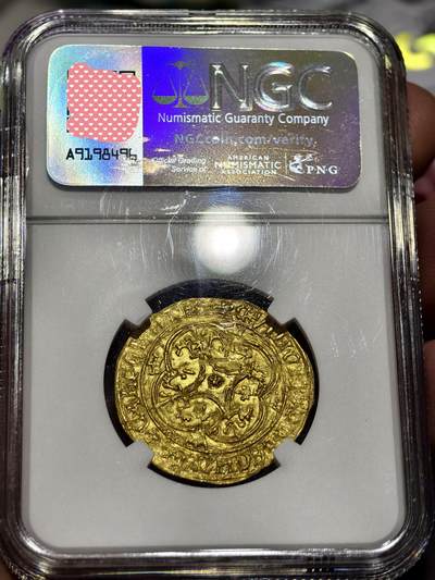 NGC-MS62法国中世纪查理六世大埃居金币 NGC-MS62法国中世纪查理六世大埃居金币