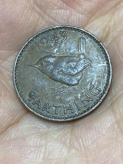 2025年第六十九场(总第九十五场）外国好品散币(免佣金) - 英国🇬🇧1943年1法新(乔治六世第一版，印度皇帝加字版)