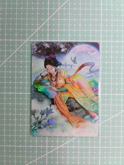 C先生卡牌  第7期 豪杰传亲签·五虎征鸾亲签·西游姬亲签·九州芳华志亲签（持续收拍品。。欢迎送拍） - 【彩闪】燎原巴丁《红颜录》限定版 嫦娥