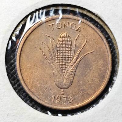 KK钱币收藏小铺 第312期 2月预留时间 周末发货 - 1975汤加1分 铜币