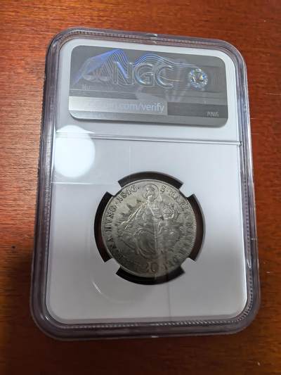 长老汇蛇年精选第二十八场拍卖 1846年匈牙利费迪南五世圣母抱子20科罗纳银币，NGC AU53，亚军分，更高1枚，底板好