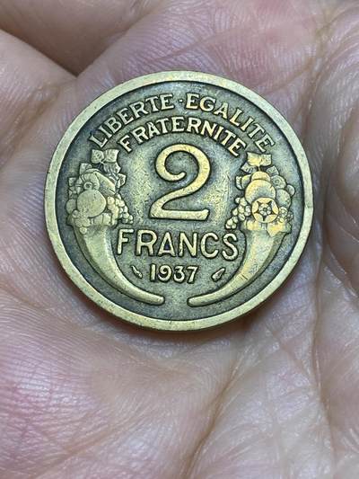 2025年第六十九场(总第九十五场）外国好品散币(免佣金) - 法国🇫🇷1937年2法郎(铝青铜材质版)