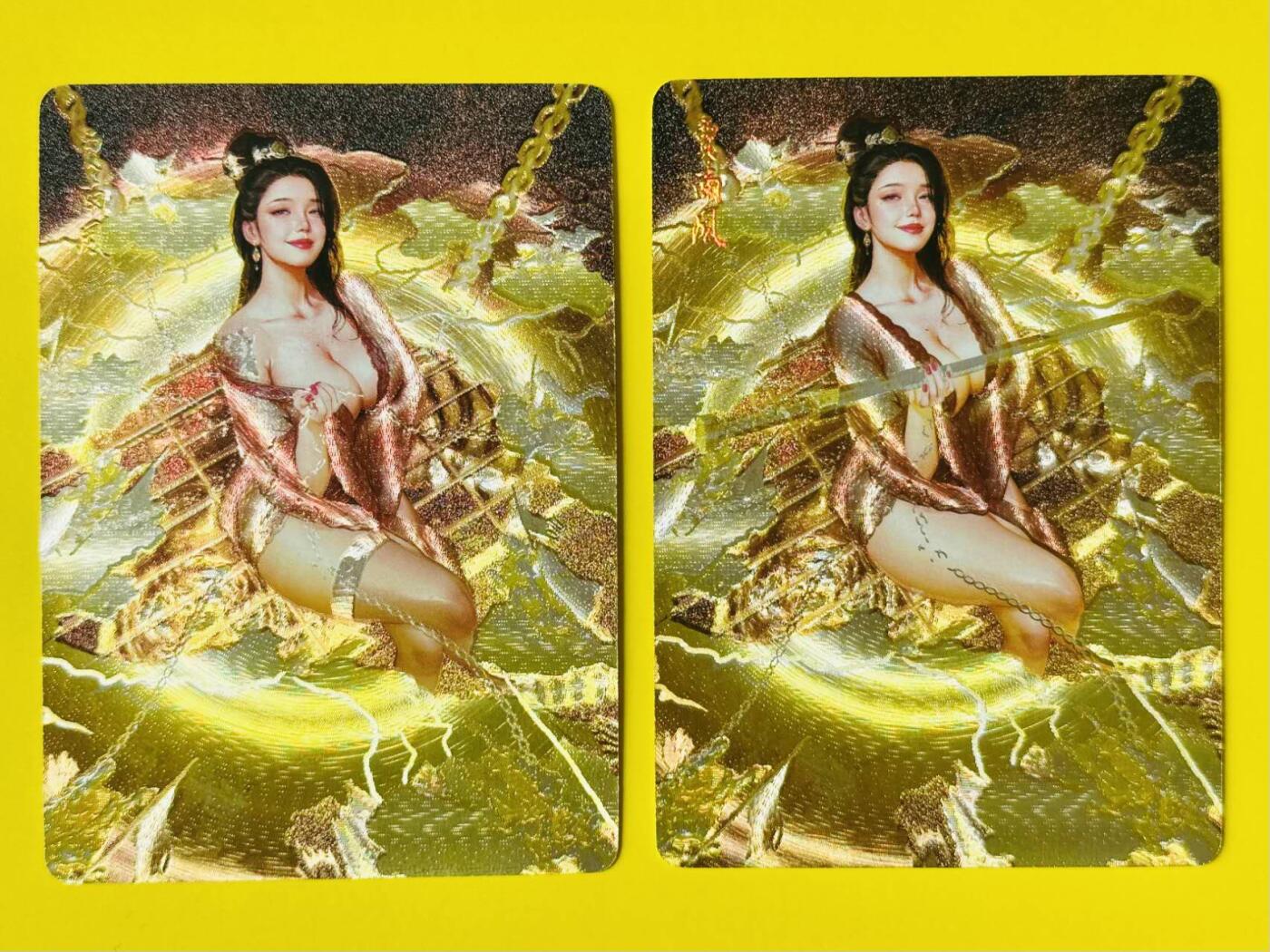 龙虎卡牌第四十七场 （无佣金，满120包邮，欢迎送拍） 粗闪2张 焱卡文化 人间传 刷子ST-Brush 贾南风