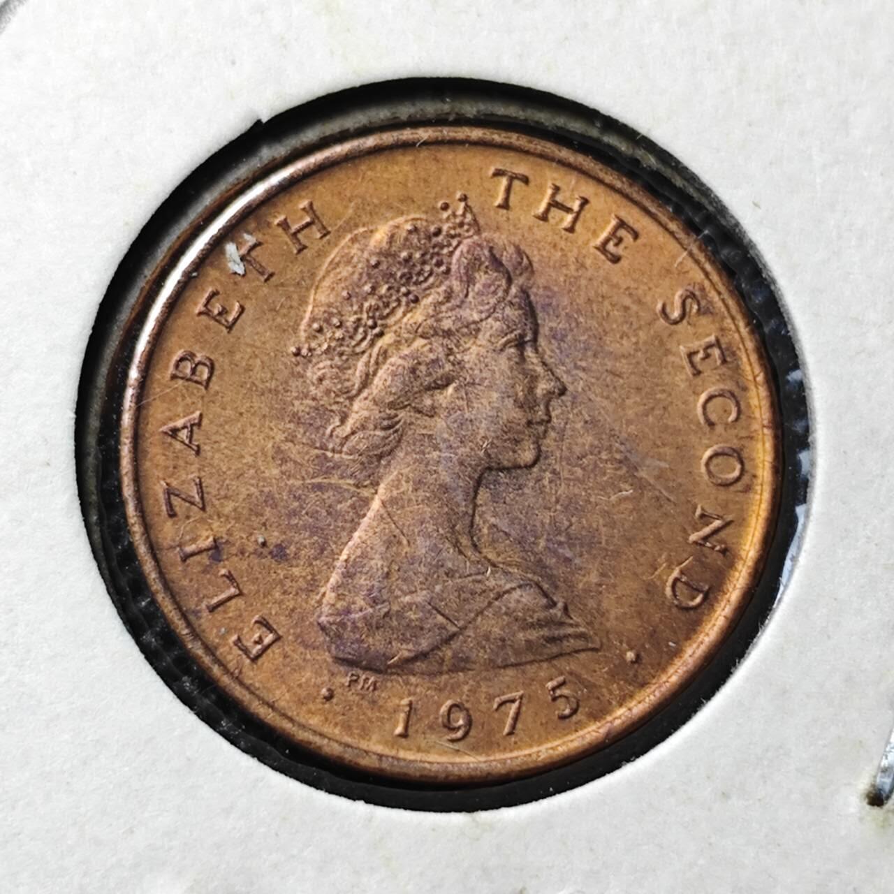 KK钱币收藏小铺 第312期 2月预留时间 周末发货 1975马恩岛1/2半便士 好品铜币