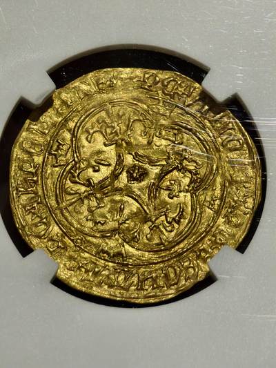 NGC-MS62法国中世纪查理六世大埃居金币 NGC-MS62法国中世纪查理六世大埃居金币