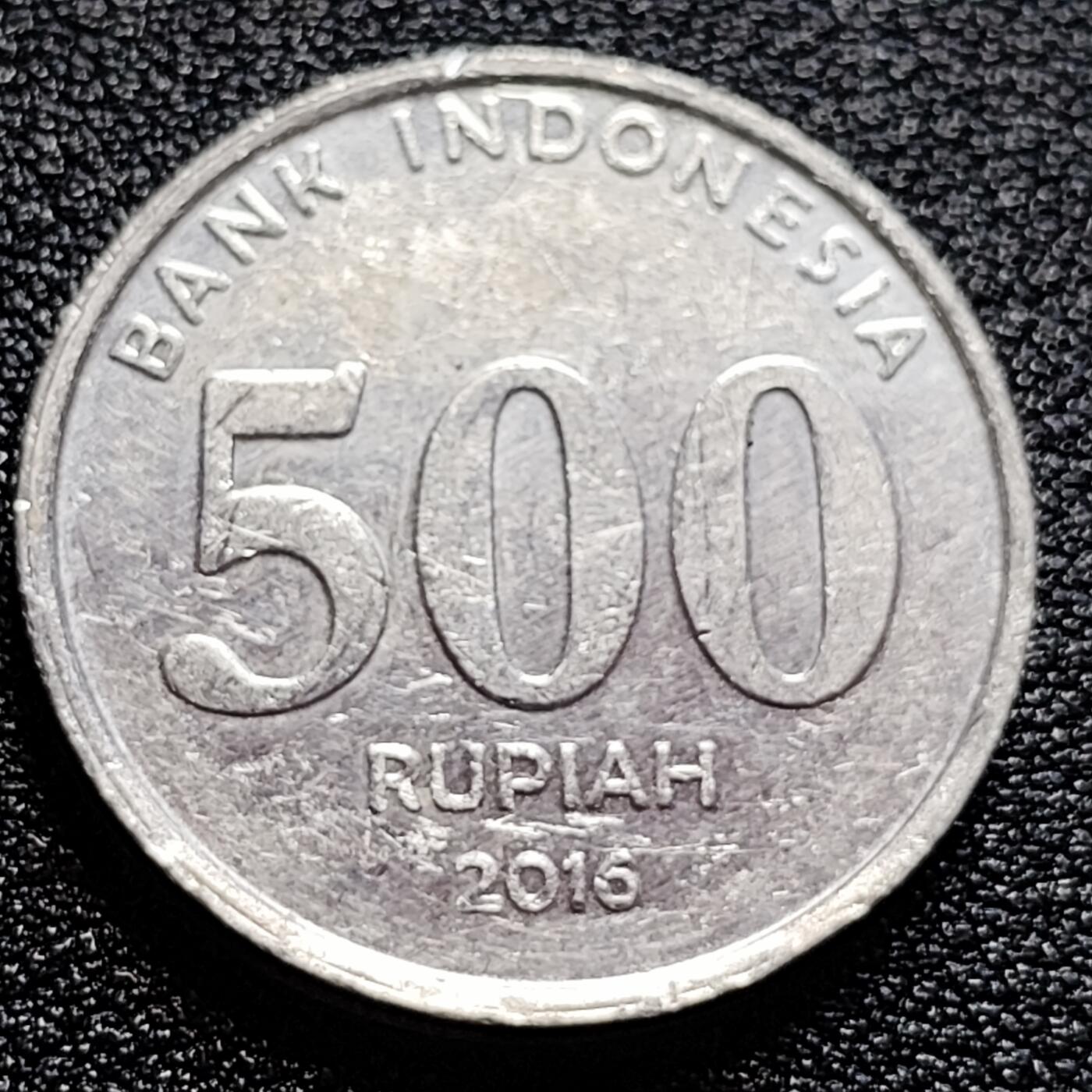 泉币菌-第60场-各国老币铜币场 印度尼西亚500盾 鹰徽 人物 27mm 铝币