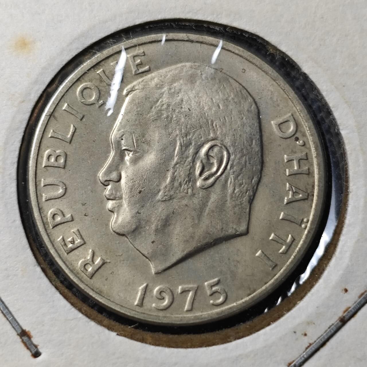 KK钱币收藏小铺 第312期 2月预留时间 周末发货 1975海地10分 好品