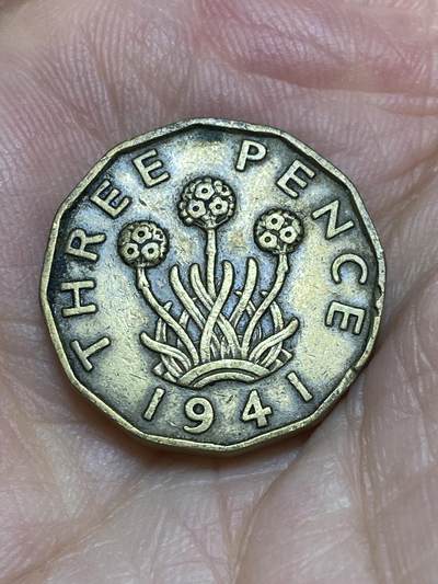 2025年第六十九场(总第九十五场）外国好品散币(免佣金) - 英国🇬🇧1941年3便士(乔治六世第一版，印度皇帝加字版)