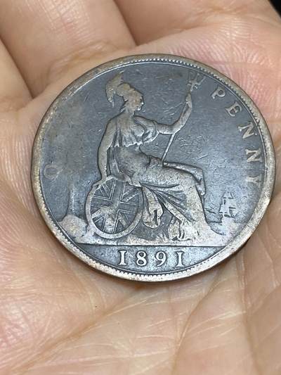 2025年第六十九场(总第九十五场）外国好品散币(免佣金) - 英国🇬🇧1891年1便士(维多利亚女王中年第三版)