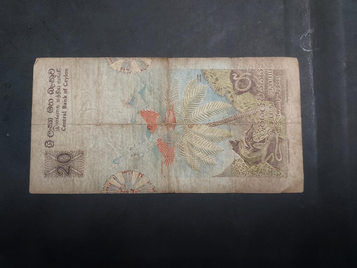  博彦收藏 7月31日 钱币专场 锡兰1979年 20卢比 流通品