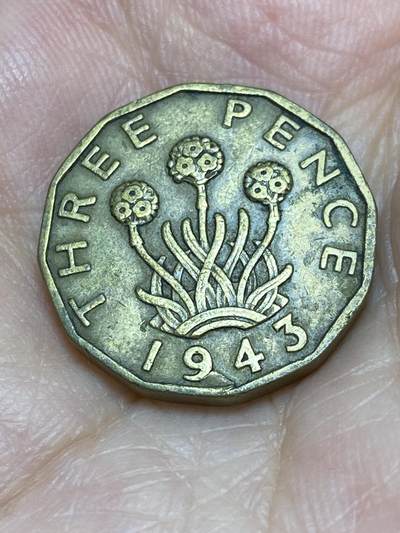 2025年第六十九场(总第九十五场）外国好品散币(免佣金) - 英国🇬🇧1943年3便士(乔治六世第一版，印度皇帝加字版)