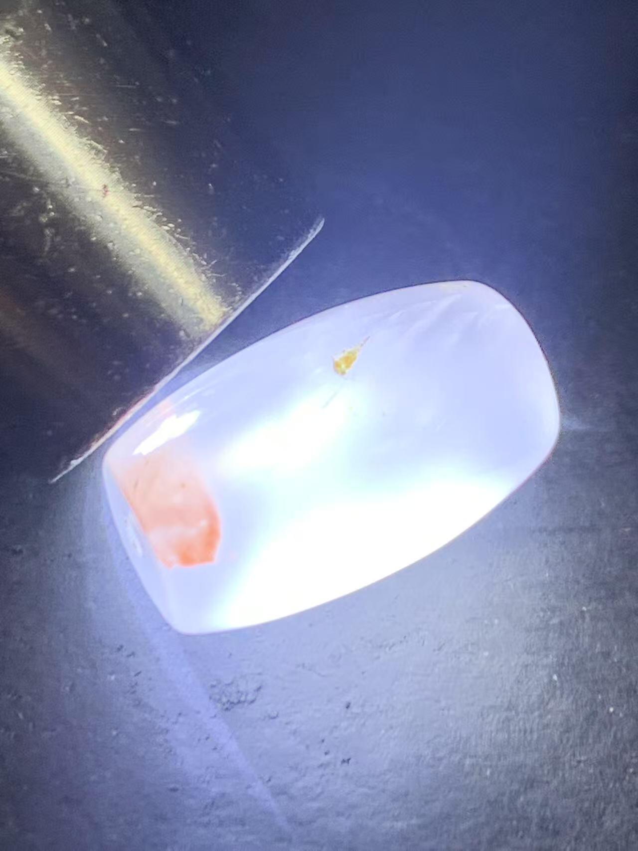 川料南红玛瑙荔枝冻飘红通货桶珠一颗！，
