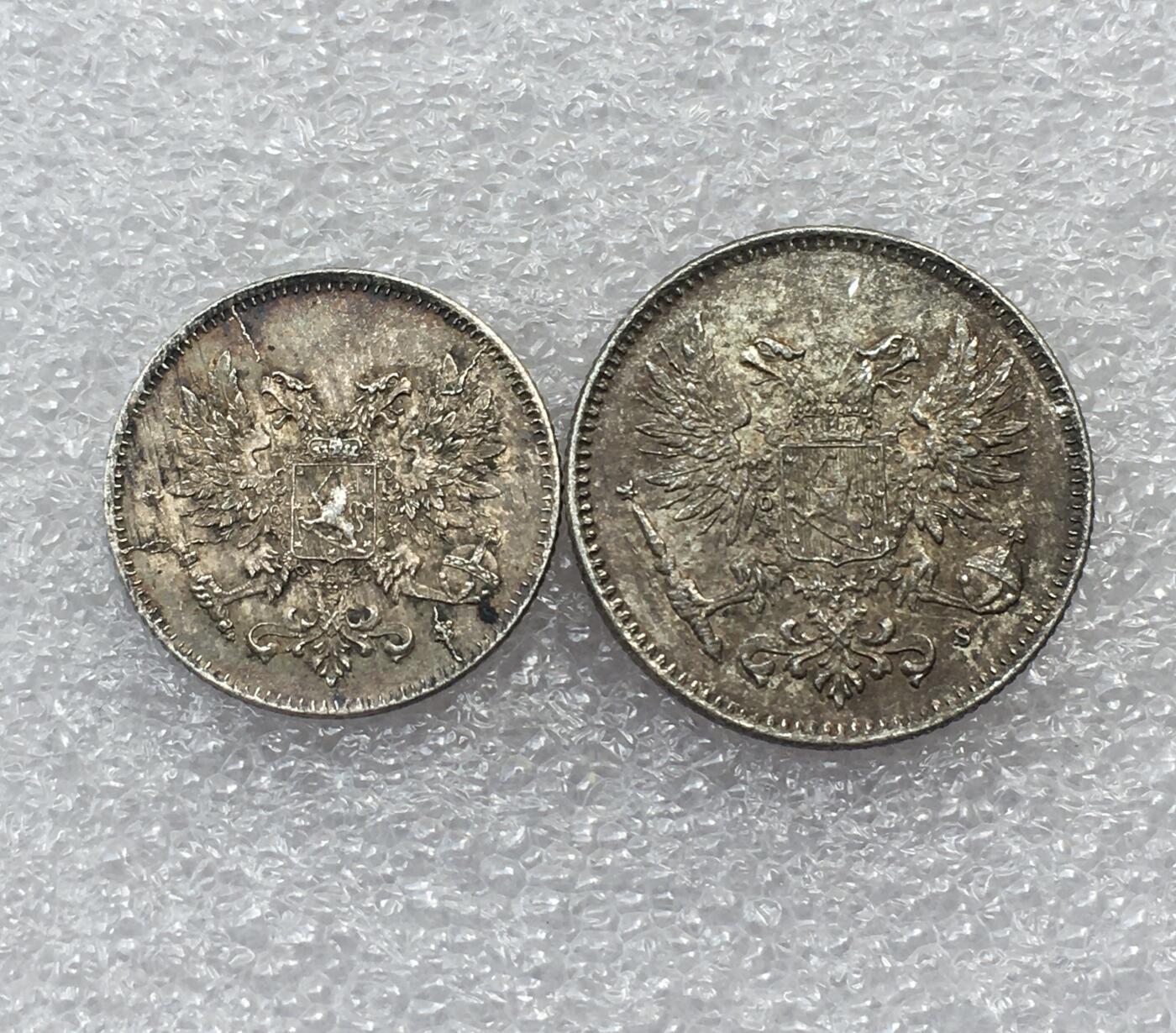 世界钱币专场拍卖 1917年俄占芬兰双头鹰25.50芬尼流通银币 