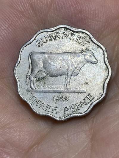 2025年第七十场(总第九十六场）外国好品散币(免佣金) - 英属根西岛🇬🇬1959年3便士(伊丽莎白二世早期)