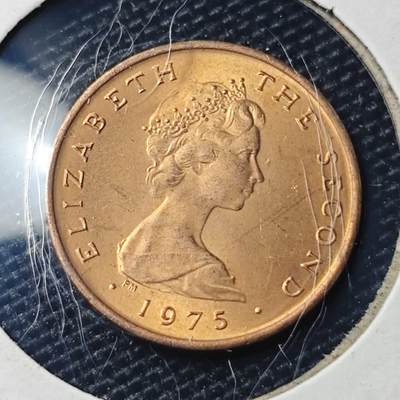 KK钱币收藏小铺 第313期 周末发货 - 1975马恩岛1/2便士好品铜币