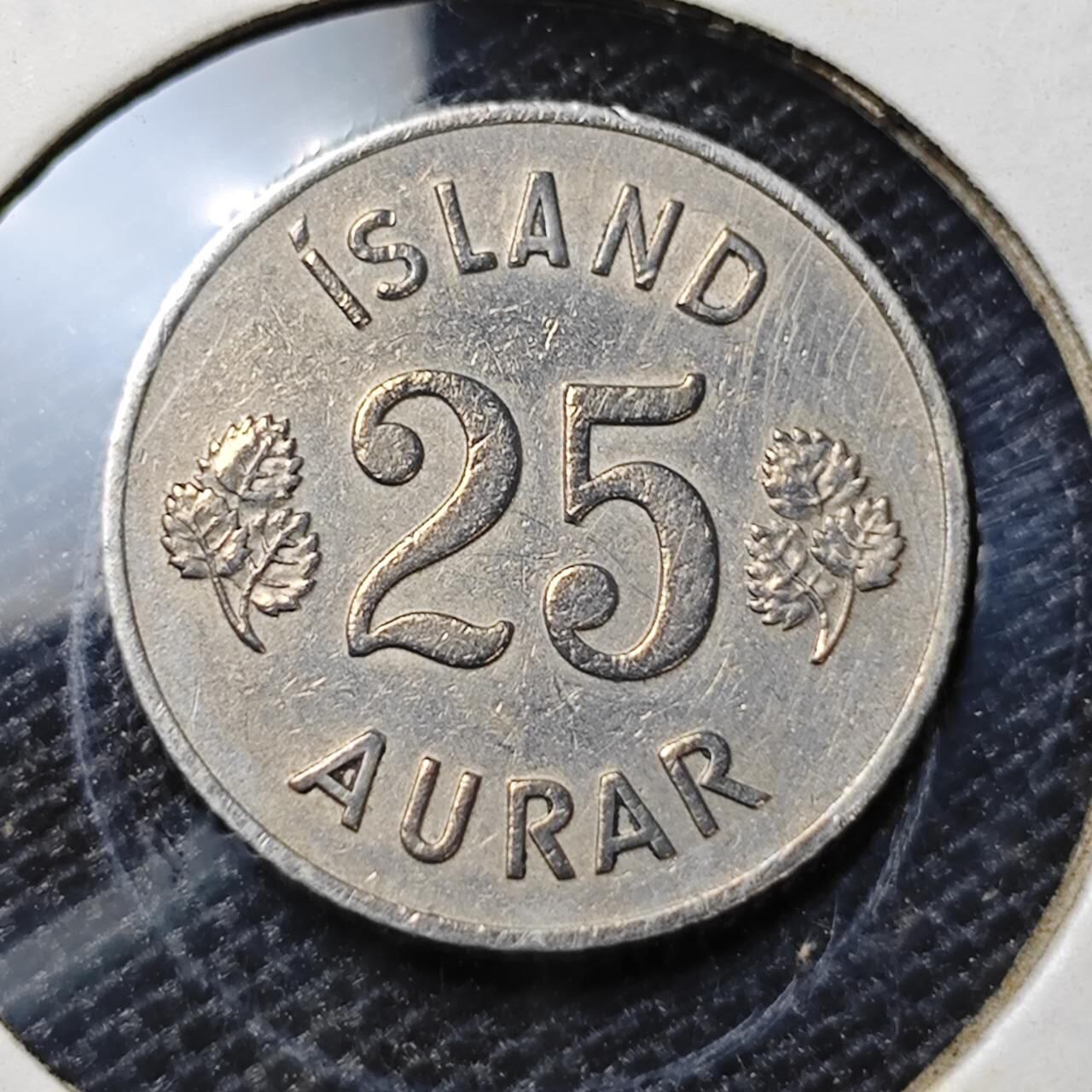 KK钱币收藏小铺 第313期 周末发货 1951冰岛25奥拉 