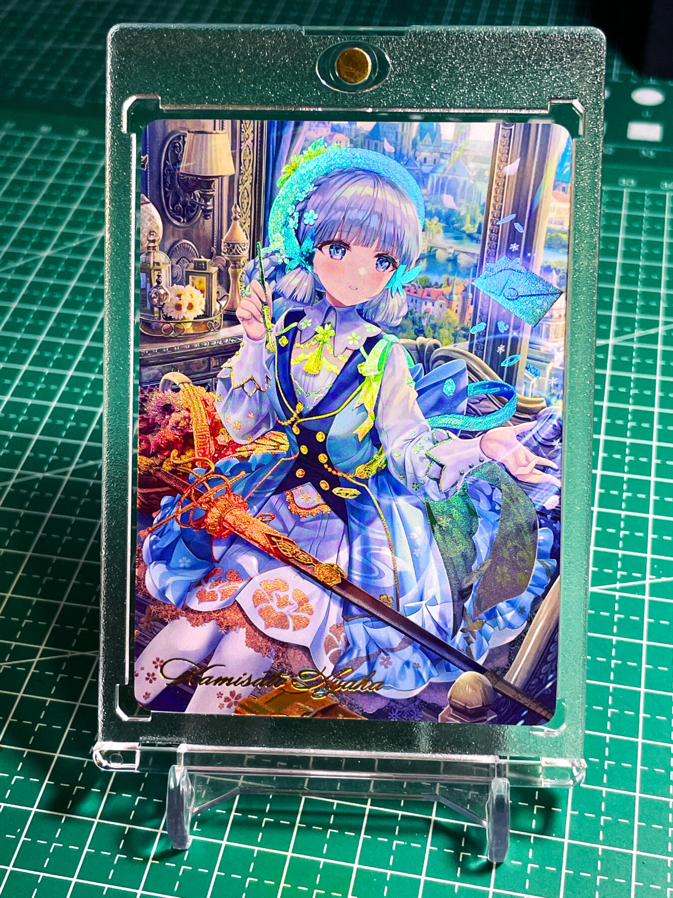 显眼宝24期 个人精选 【带卡砖】燎原卡牌早期T画师原神浮雕彩闪 神里绫华 超美无需多言了 1张 63*88