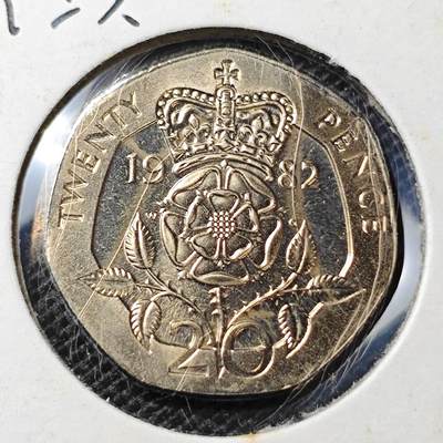 KK钱币收藏小铺 第313期 周末发货 -  1982英国20便士 好品