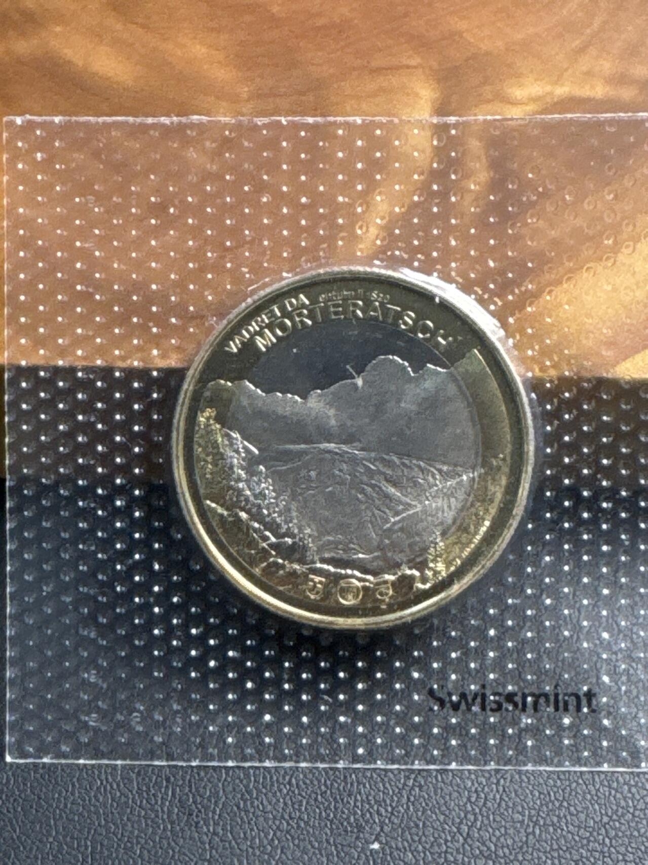 ❤️【币观天下】❤️ 第318期钱币拍卖- 2025.7.25周五晚上6点半场-长期征集拍品 瑞士2022年MORTAR冰川10法郎双色纪念币