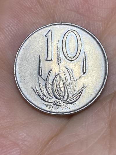 2025年第七十场(总第九十六场）外国好品散币(免佣金) - 南非🇿🇦1965年10分(独立后第二套流通硬币，英文版，首发年)