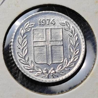 KK钱币收藏小铺 第313期 周末发货 - 1974冰岛10奥拉 好品