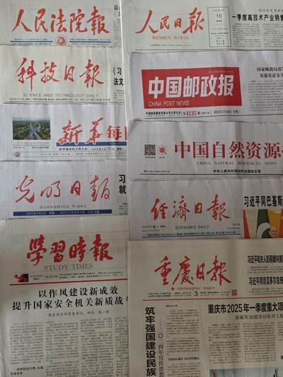 不同出版社的报纸，一共10份 - 不同出版社的报纸，一共10份