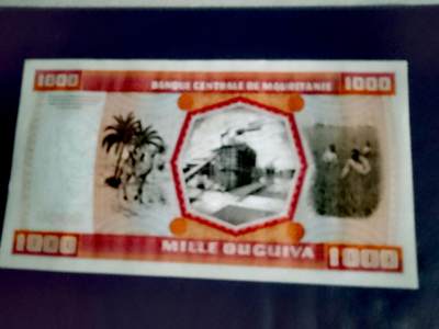 $宁静致远$ 2025年7月亚洲纸币拍卖 全新毛里塔尼亚1981、1989年1000乌吉亚未发行靓品纸币2枚一对