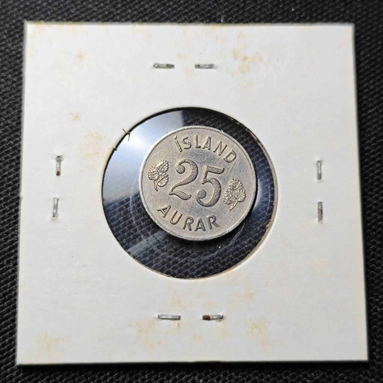 KK钱币收藏小铺 第313期 周末发货 1951冰岛25奥拉 