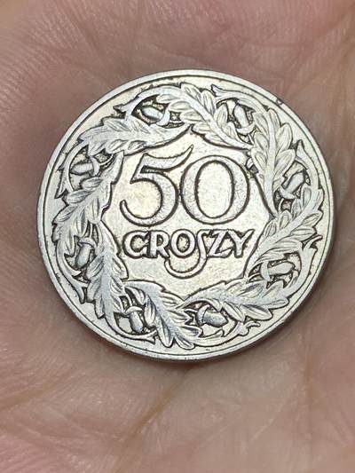 2025年第七十场(总第九十六场）外国好品散币(免佣金) - 较少–波兰🇵🇱1923单年份50格罗希(共和国时期第一套，纯镍材质)
