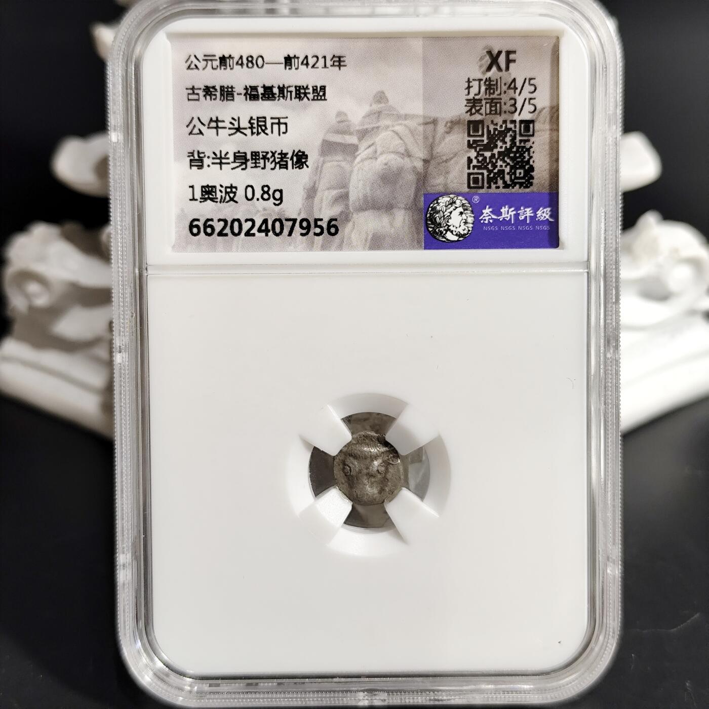 希腊罗马丝路打制币化石【中外钱币放漏】专场！陆小鱼的钱币仓，限时拍卖第071场 古希腊 公牛头银币/半身野猪像