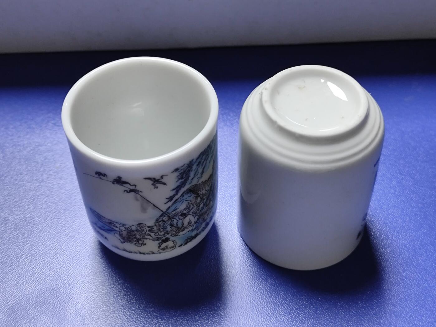 搬档清货：杂七杂八A 韩国旅游纪念品，古画瓷酒杯套装