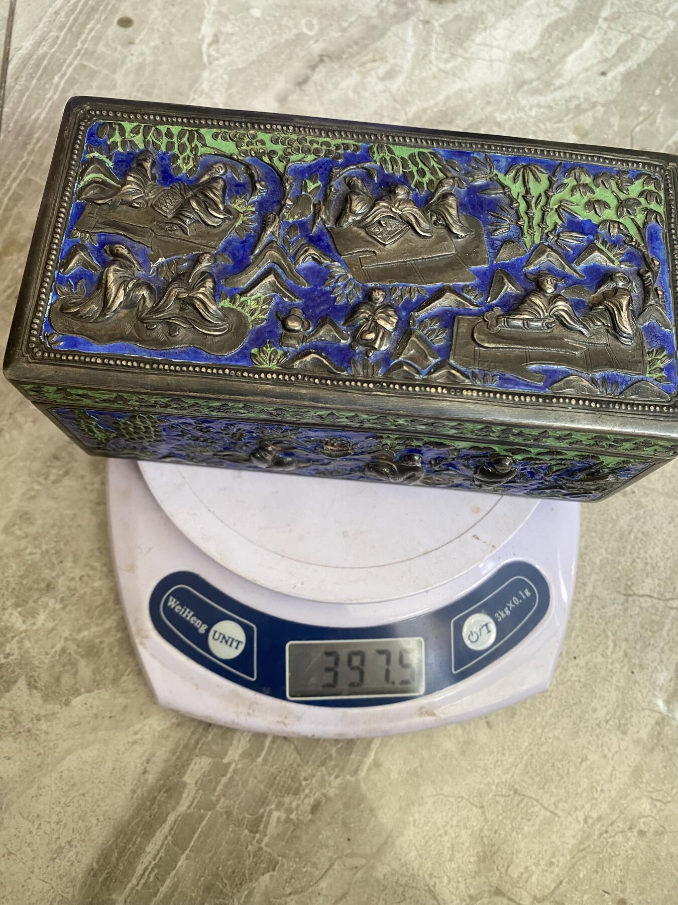 晚清十三行老银盒