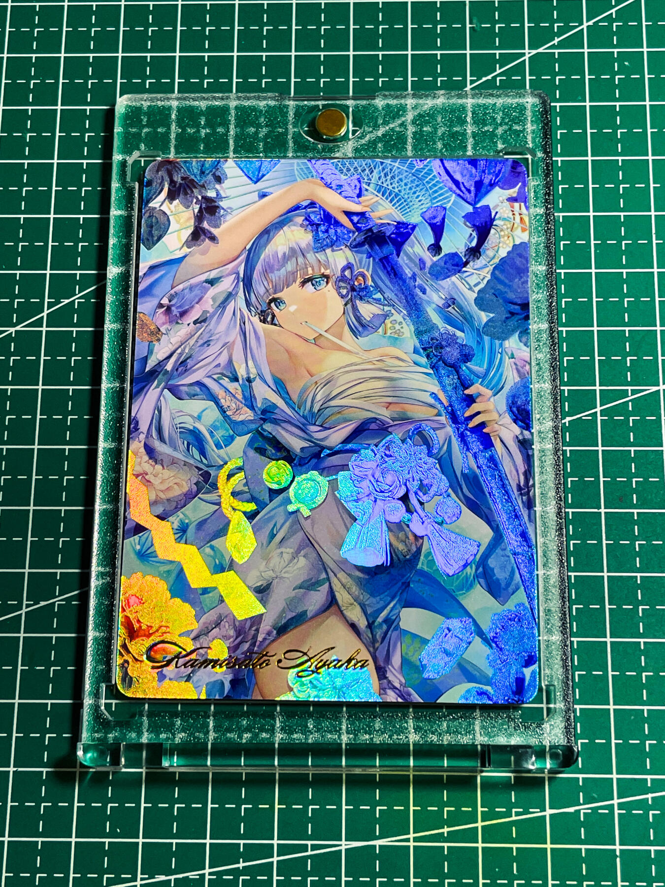 显眼宝24期 个人精选 【带卡砖】燎原卡牌早期T画师原神浮雕彩闪 神里绫华 超美  1张 63*88