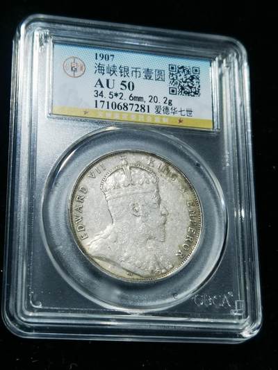 天下钱庄专场欢迎参拍 - 爱德华七世海峡一元银币