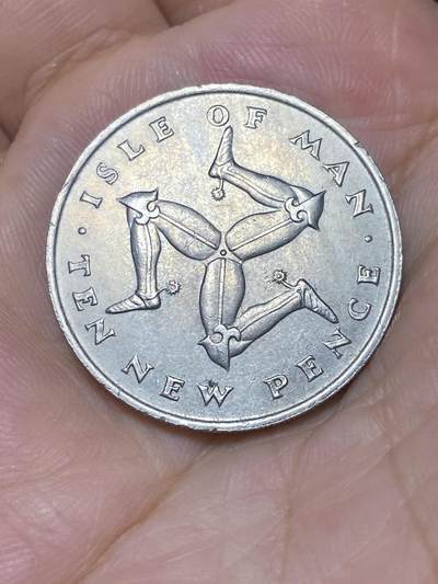 2025年第七十场(总第九十六场）外国好品散币(免佣金) - 英属马恩岛🇮🇲1971年10新便士(伊丽莎白二世中年花冠，十进制大尺寸第一版，首发年)