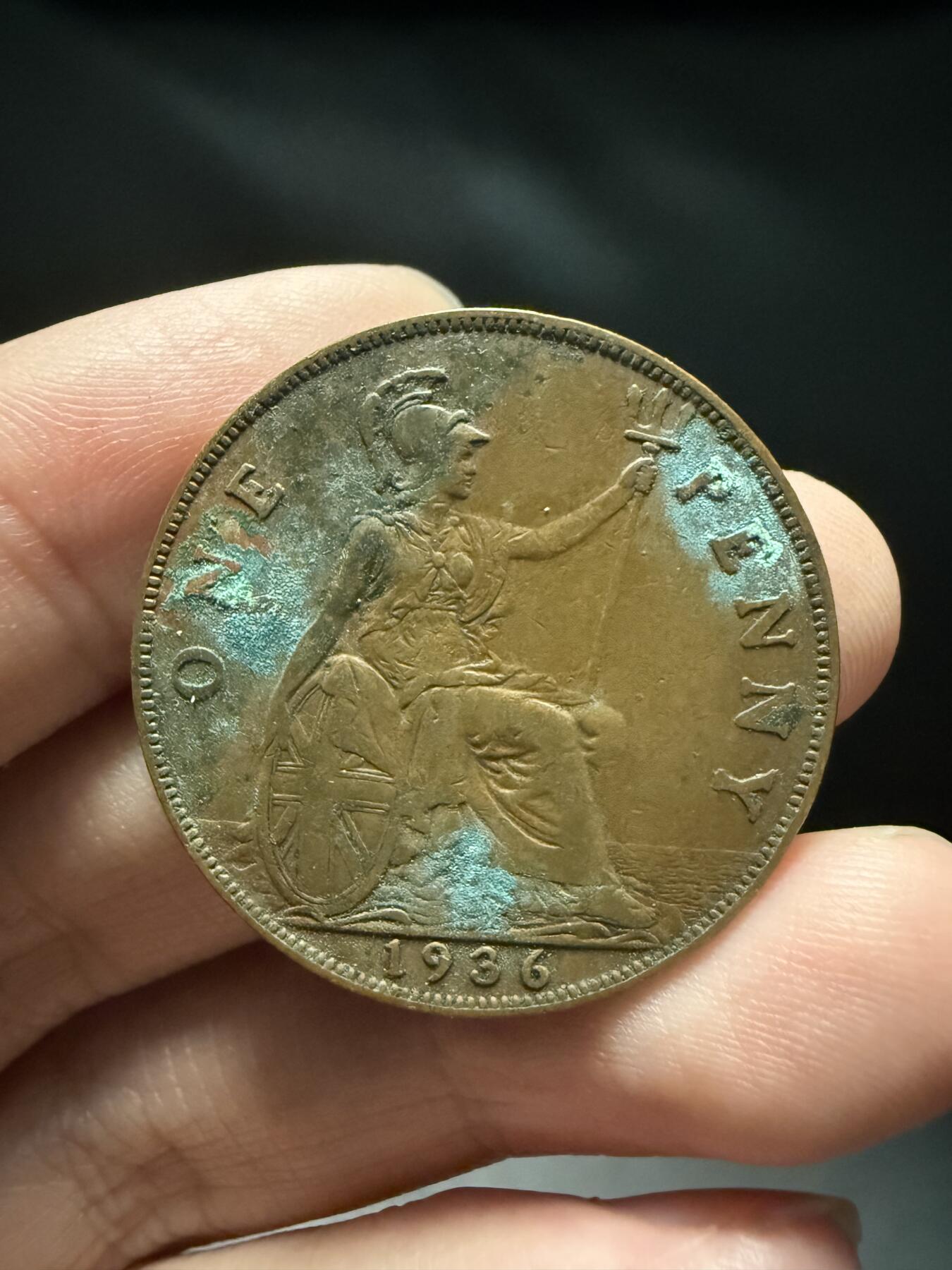 南宋泉阁俄币 外币 国币 专场第十五期【送拍无额外佣金】 英国 1936年 乔治五世1便士 通货好品 