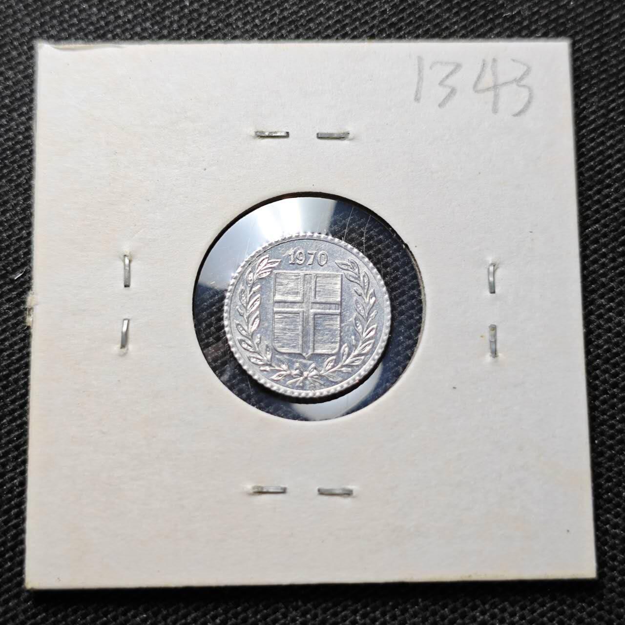 KK钱币收藏小铺 第313期 周末发货 1970冰岛10奥拉 