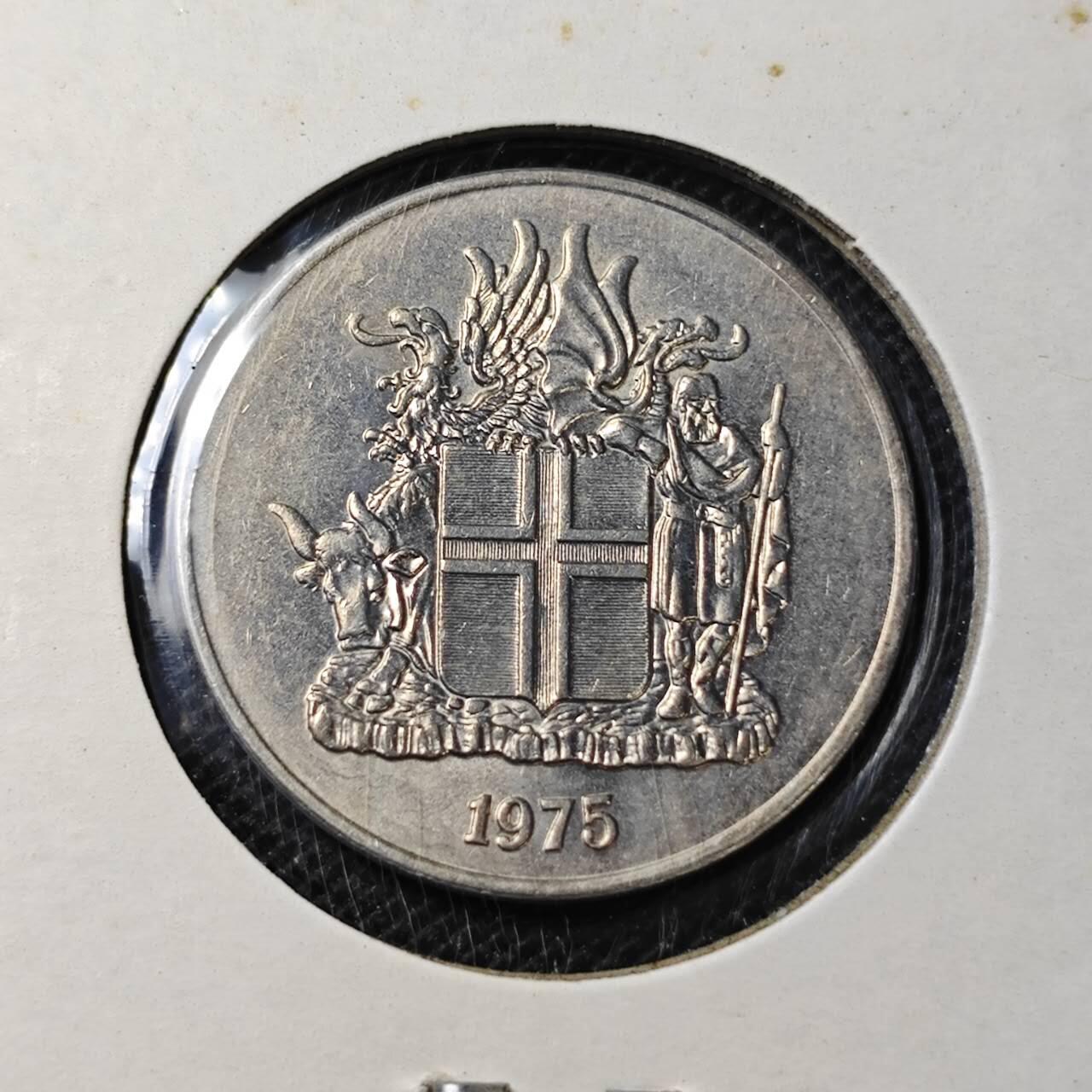 KK钱币收藏小铺 第313期 周末发货 1975冰岛10克朗