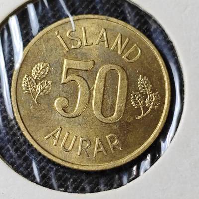 KK钱币收藏小铺 第313期 周末发货 - 1973冰岛50奥拉 
