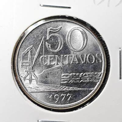 KK钱币收藏小铺 第313期 周末发货 - 1977巴西50分 好品