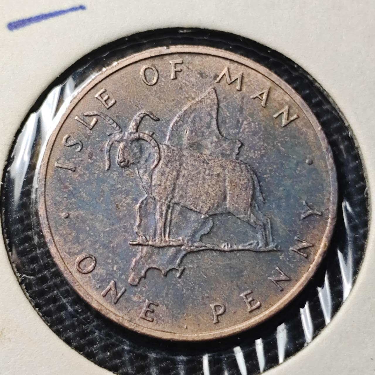 KK钱币收藏小铺 第313期 周末发货 1976马恩岛1便士 铜币