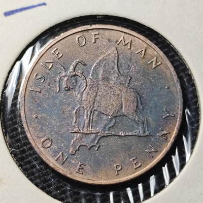 KK钱币收藏小铺 第313期 周末发货 - 1976马恩岛1便士 铜币
