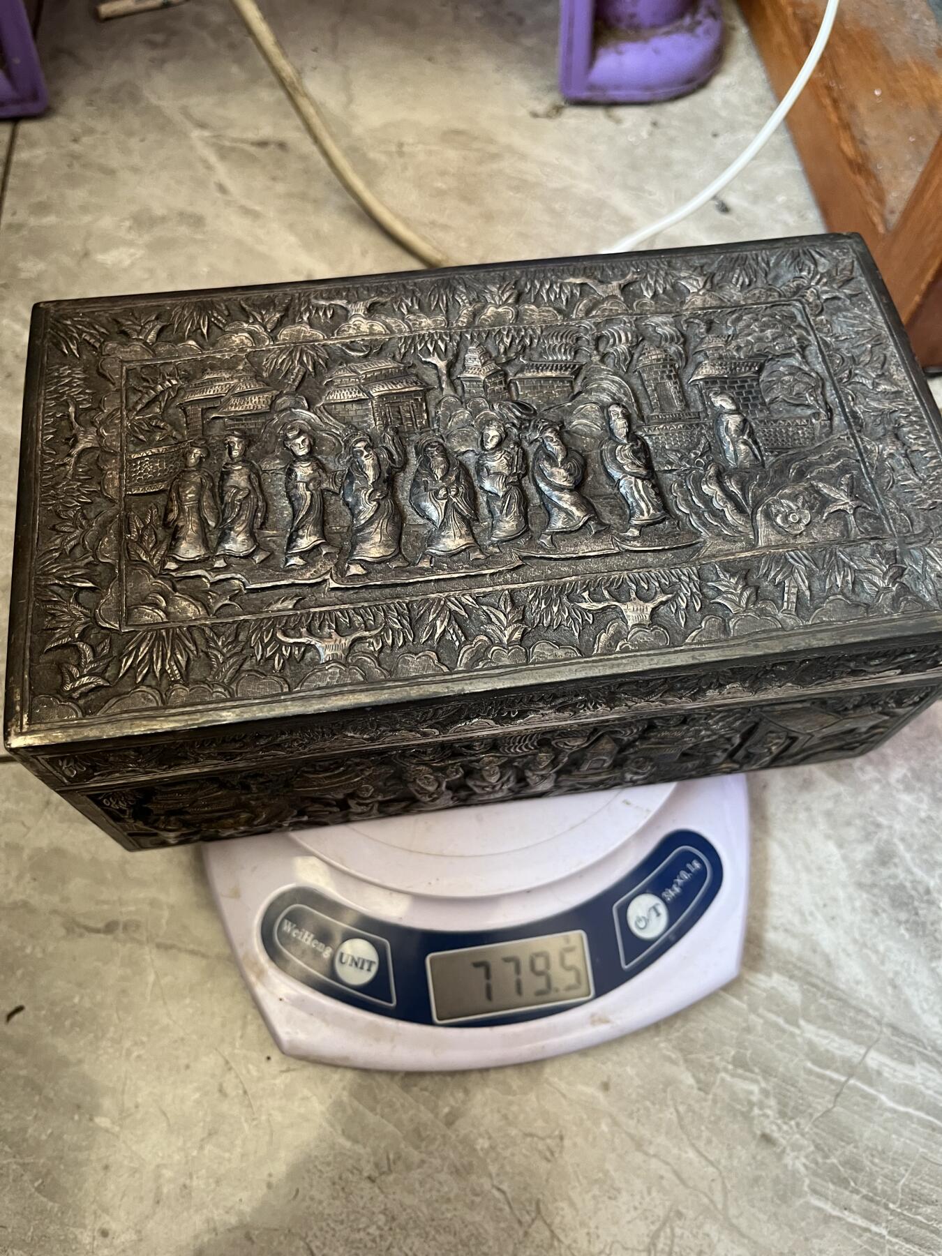晚清十三行老银盒