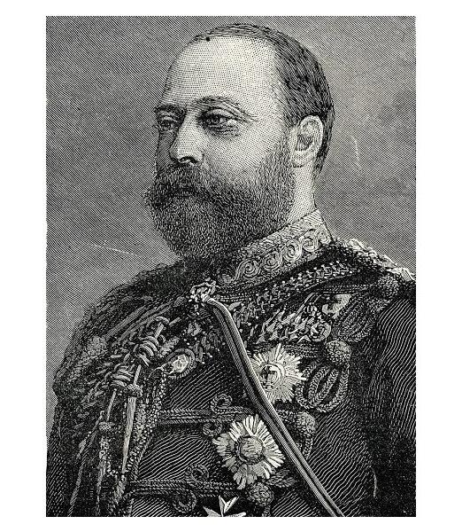 英国1904年 爱德华七世高浮雕精制大合金章 带铭牌 40MM