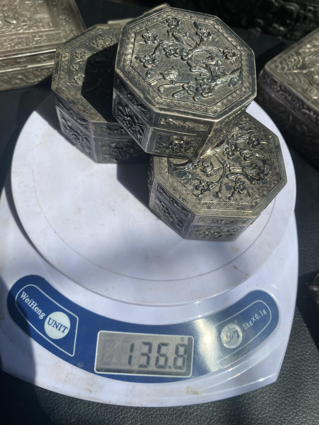 晚清十三行老银盒
