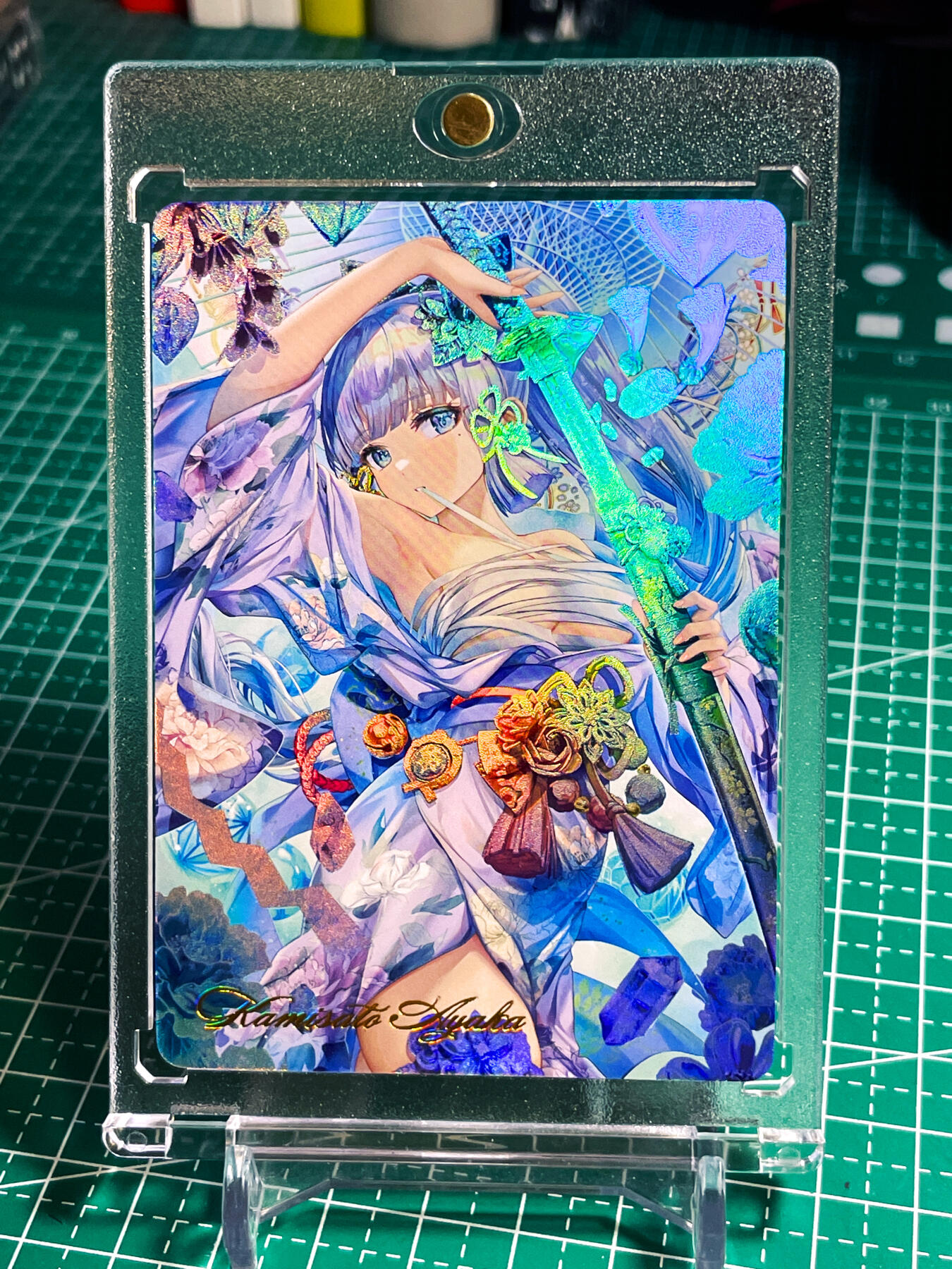 显眼宝24期 个人精选 【带卡砖】燎原卡牌早期T画师原神浮雕彩闪 神里绫华 超美  1张 63*88