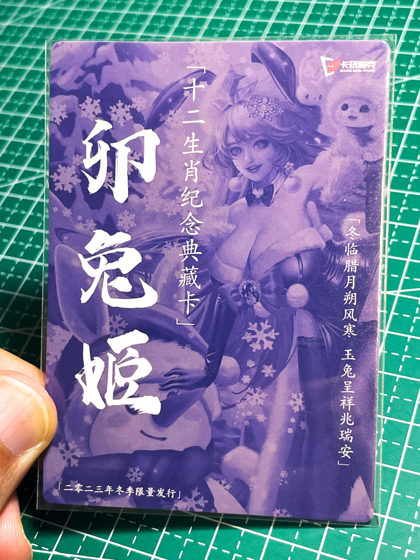 显眼宝24期 个人精选 卡玩帕克 年度生肖 冬兔  珍惜吧系列比较难了  粗闪工艺 63*88
